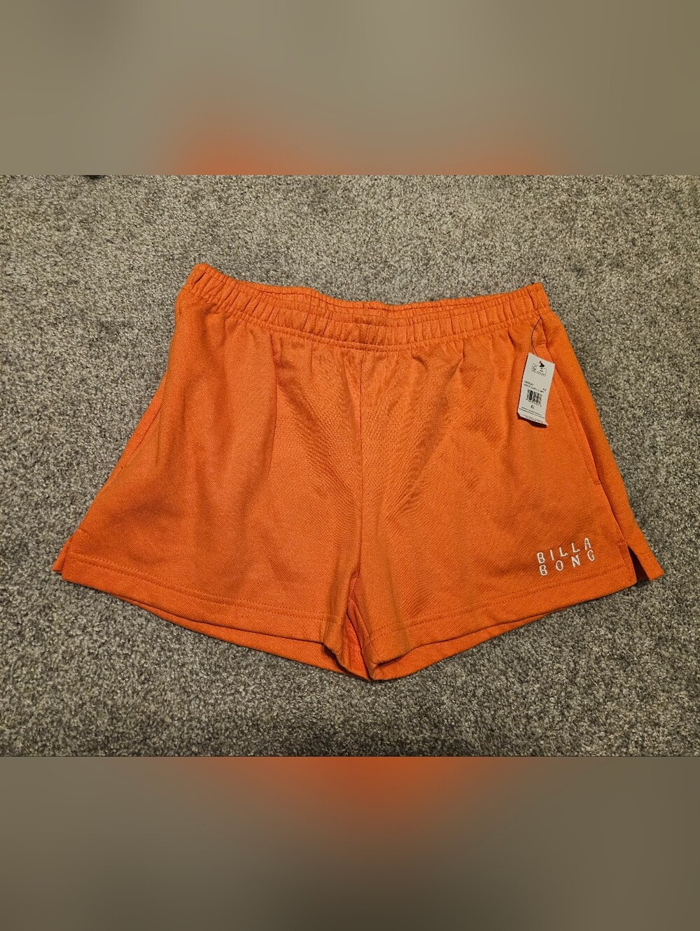 Billabong Orange Women's Athletic Shorts with Logo